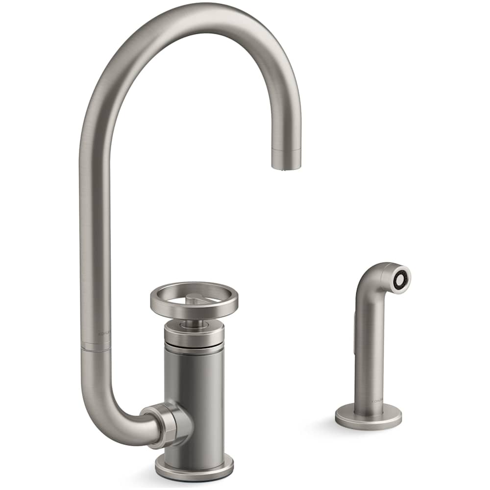 Billet 1.5 GPM Single Hole Kitchen Faucet - Includes Side Spray