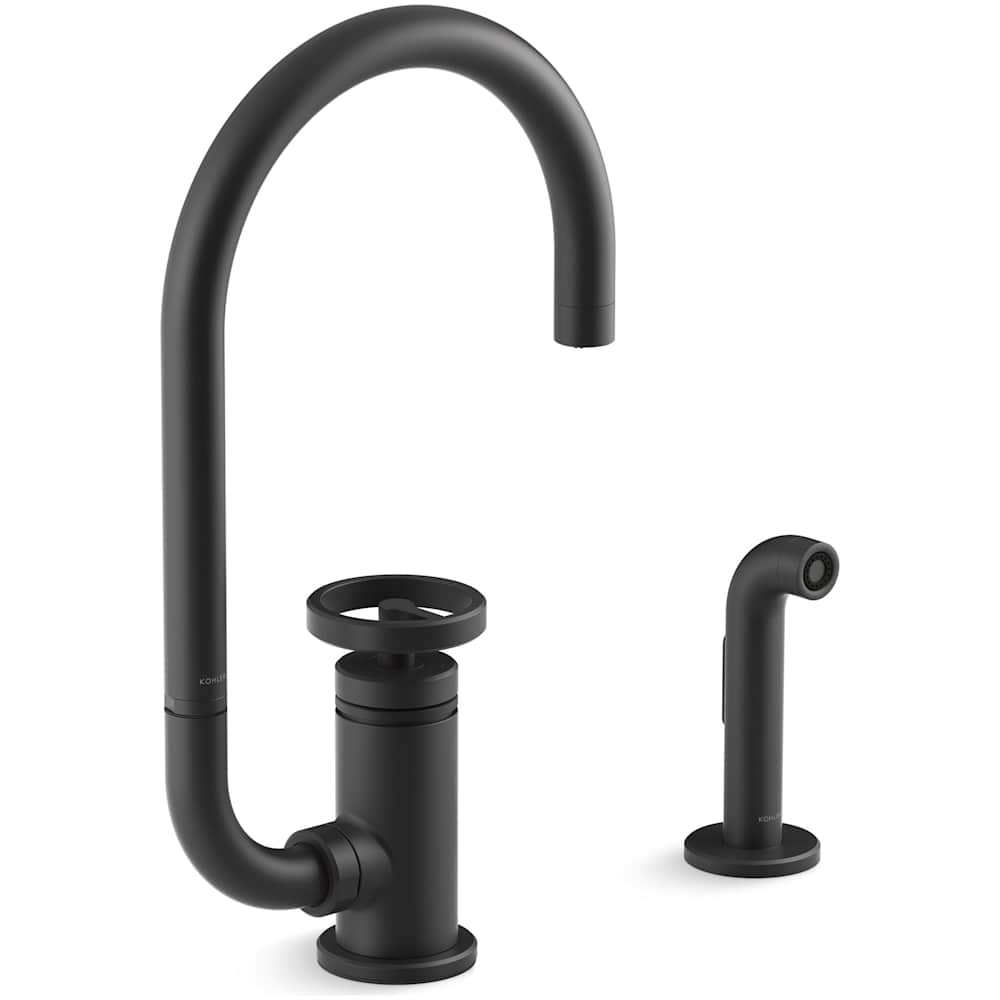Billet 1.5 GPM Single Hole Kitchen Faucet - Includes Side Spray