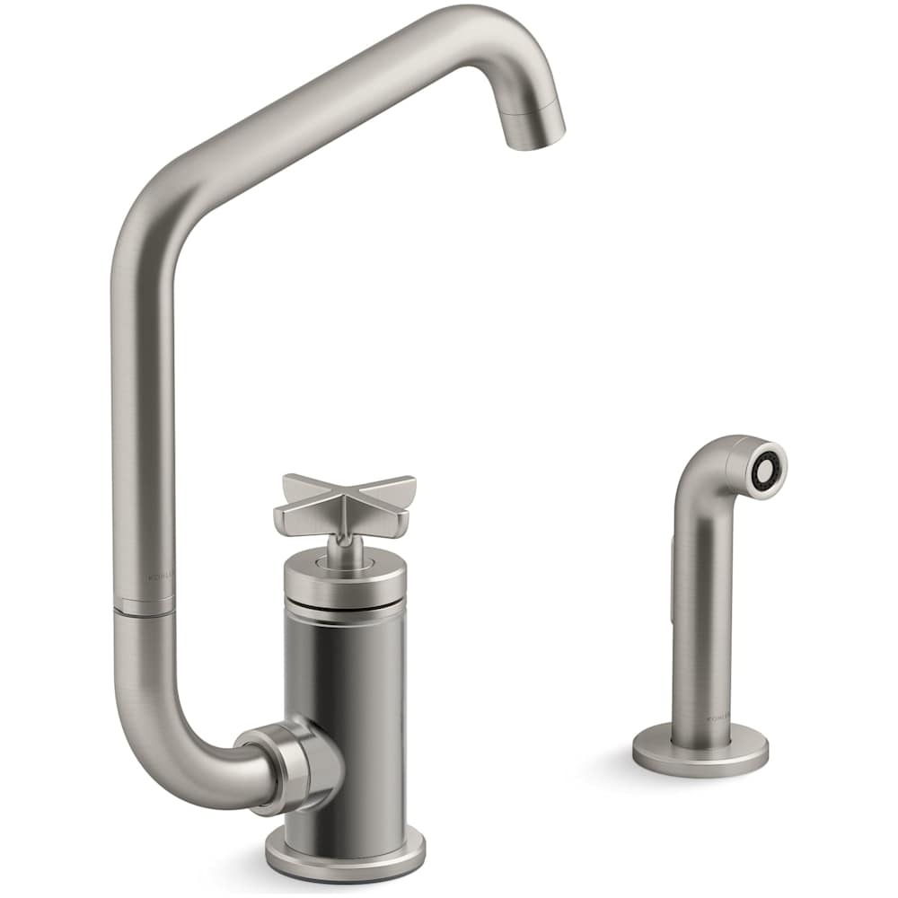 Billet 1.5 GPM Single Hole Kitchen Faucet - Includes Side Spray and Two Function Aerator