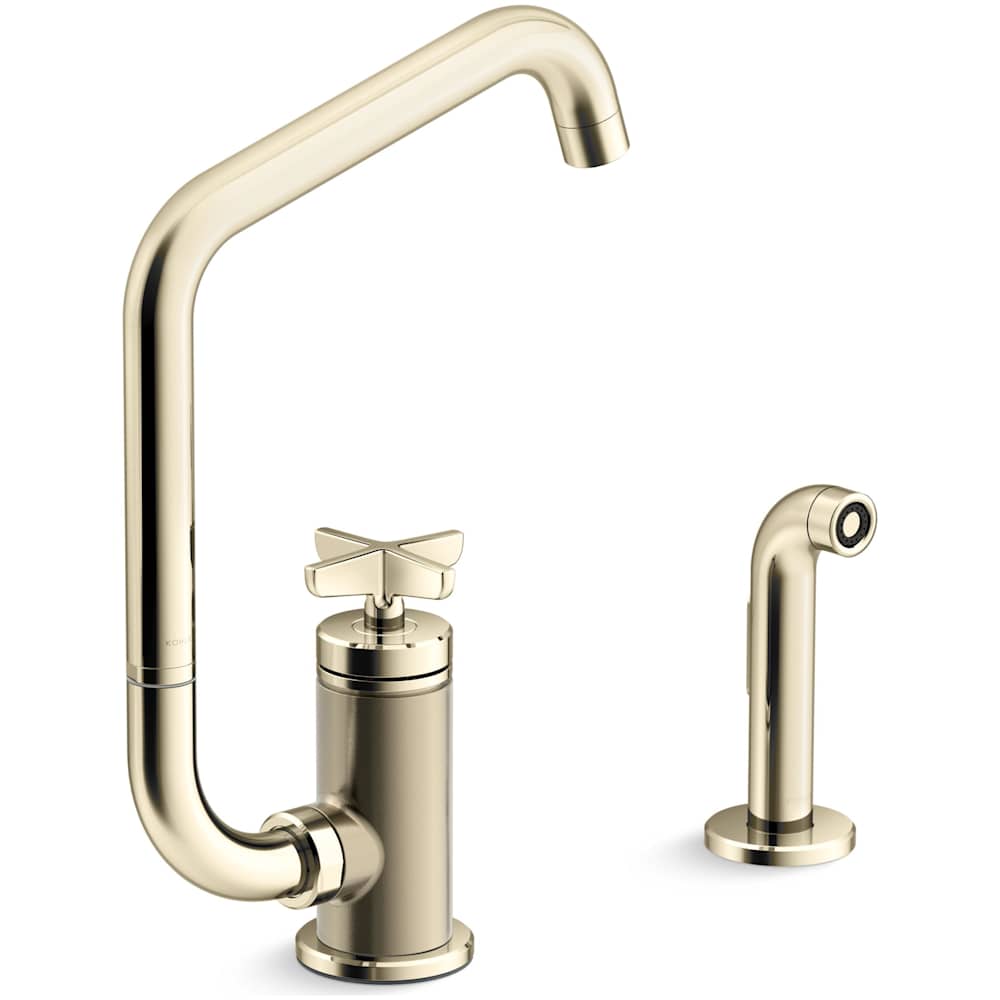 Billet 1.5 GPM Single Hole Kitchen Faucet - Includes Side Spray and Two Function Aerator