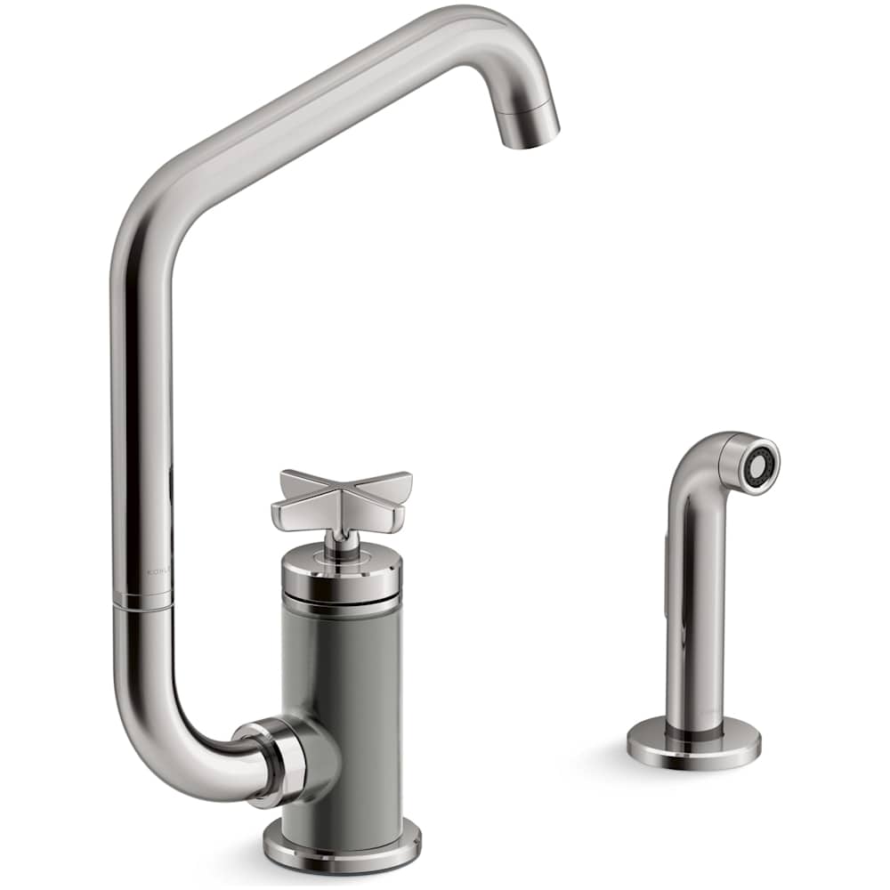 Billet 1.5 GPM Single Hole Kitchen Faucet - Includes Side Spray and Two Function Aerator