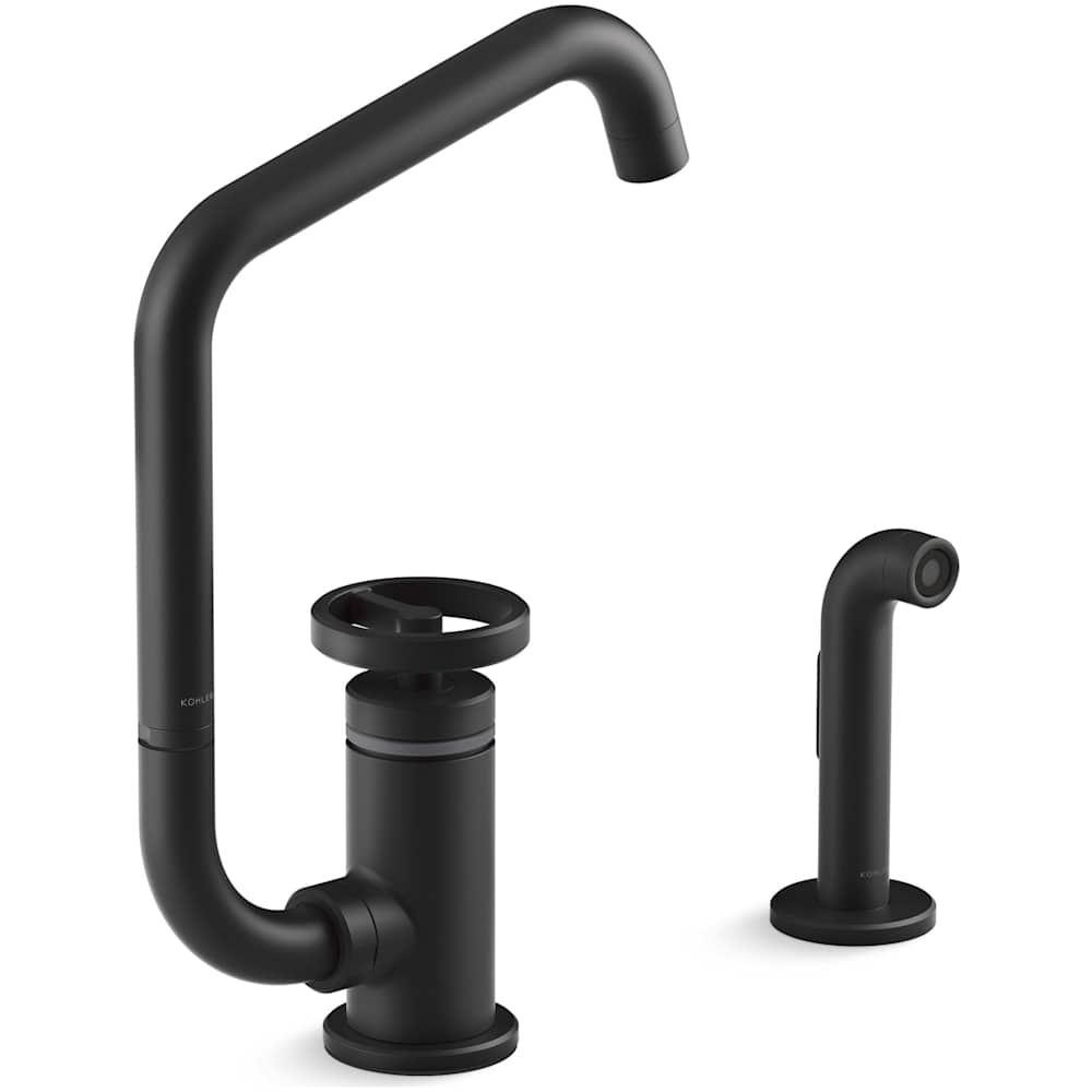 Billet 1.5 GPM Single Hole Kitchen Faucet - Includes Side Spray and SoftRinse Spray Function