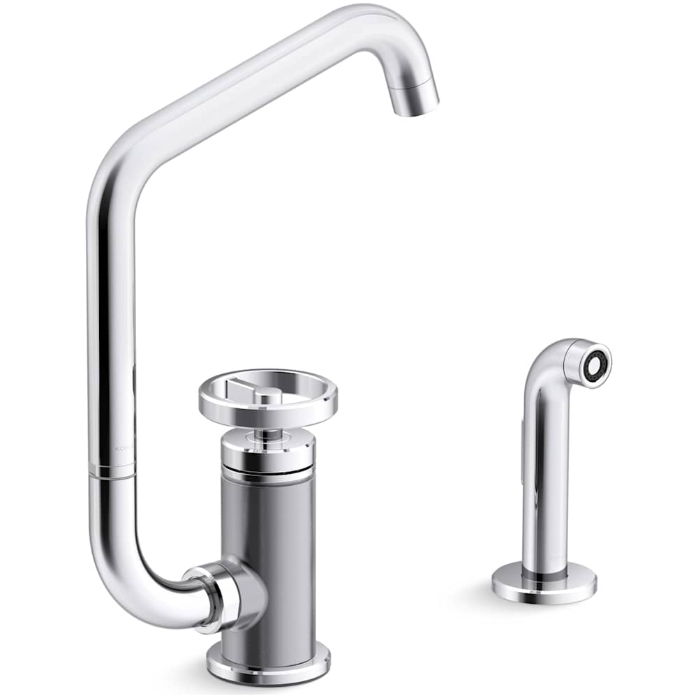 Billet 1.5 GPM Single Hole Kitchen Faucet - Includes Side Spray and SoftRinse Spray Function