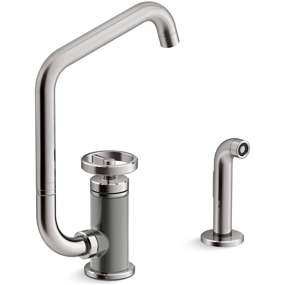 Billet 1.5 GPM Single Hole Kitchen Faucet - Includes Side Spray and SoftRinse Spray Function