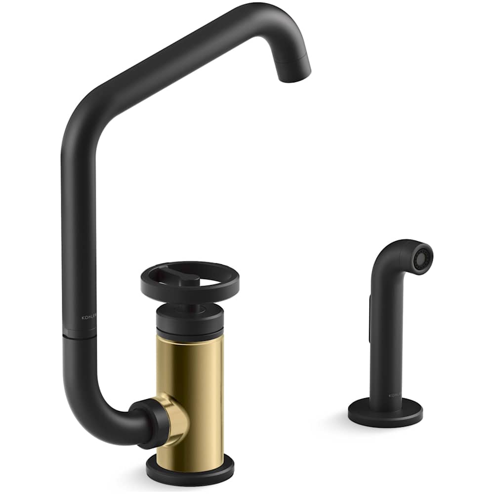 Billet 1.5 GPM Single Hole Kitchen Faucet - Includes Side Spray and SoftRinse Spray Function