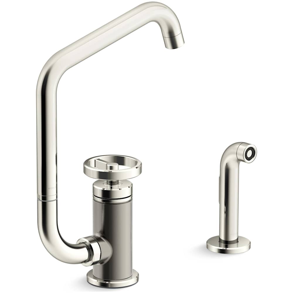 Billet 1.5 GPM Single Hole Kitchen Faucet - Includes Side Spray and SoftRinse Spray Function
