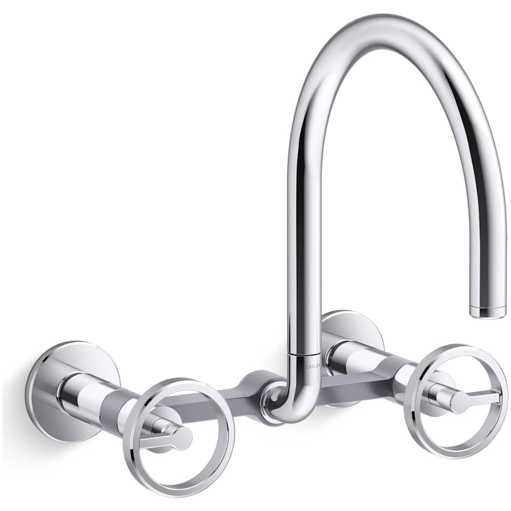 Billet 1.5 GPM Wall Mounted Widespread Bridge Kitchen Faucet