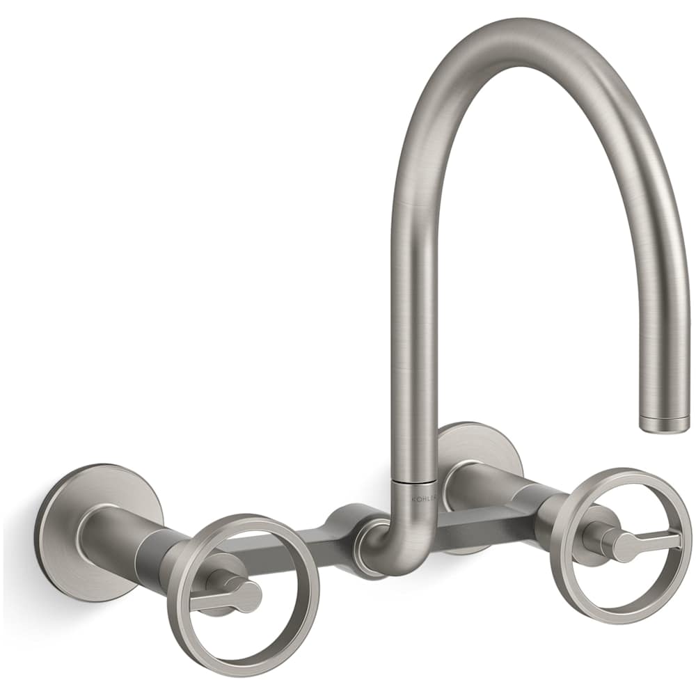 Billet 1.5 GPM Wall Mounted Widespread Bridge Kitchen Faucet
