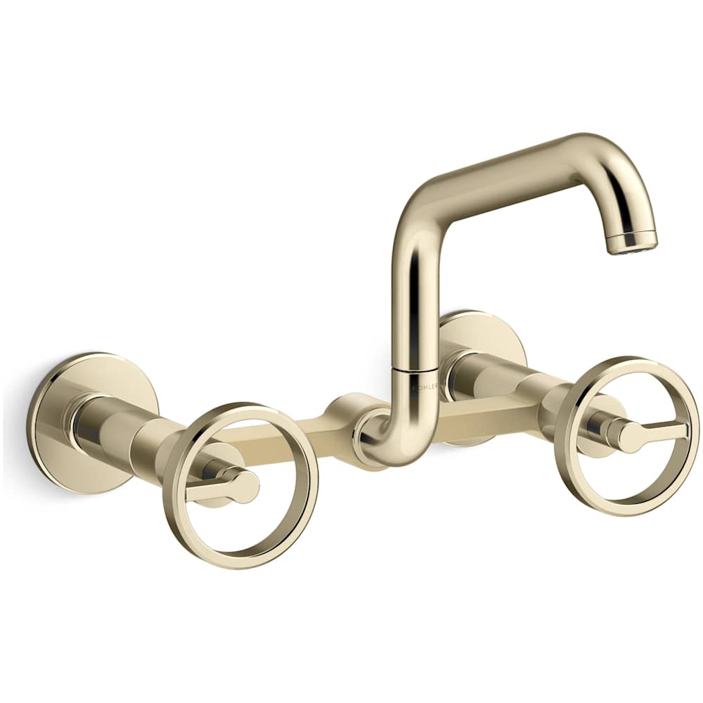 Billet 1.5 GPM Wall Mounted Widespread Bridge Kitchen Faucet