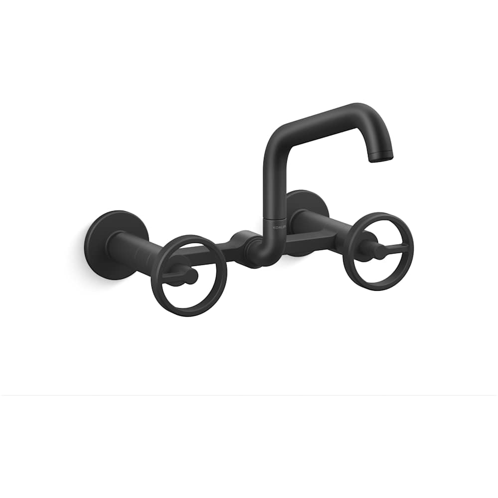 Billet 1.5 GPM Wall Mounted Widespread Bridge Kitchen Faucet