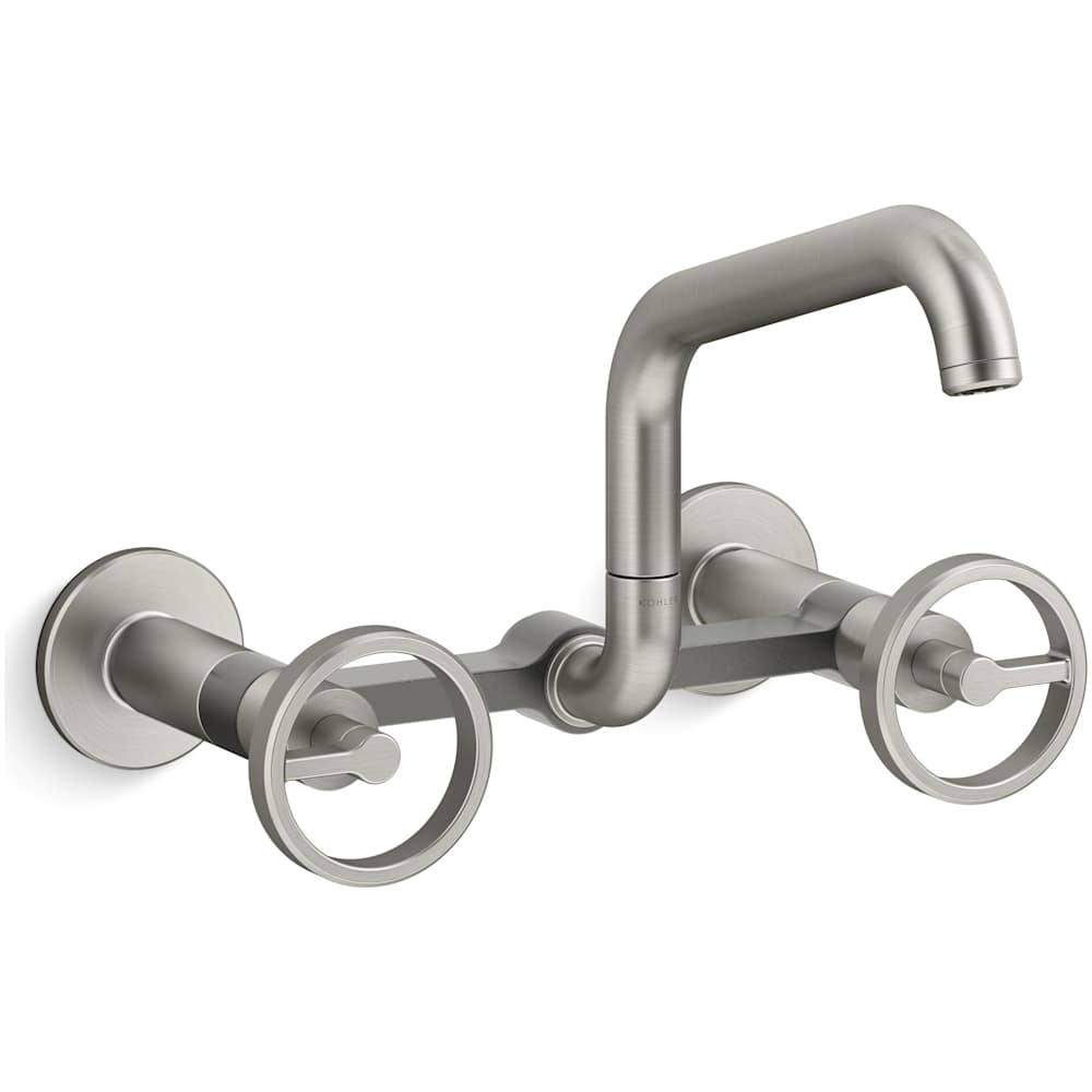 Billet 1.5 GPM Wall Mounted Widespread Bridge Kitchen Faucet