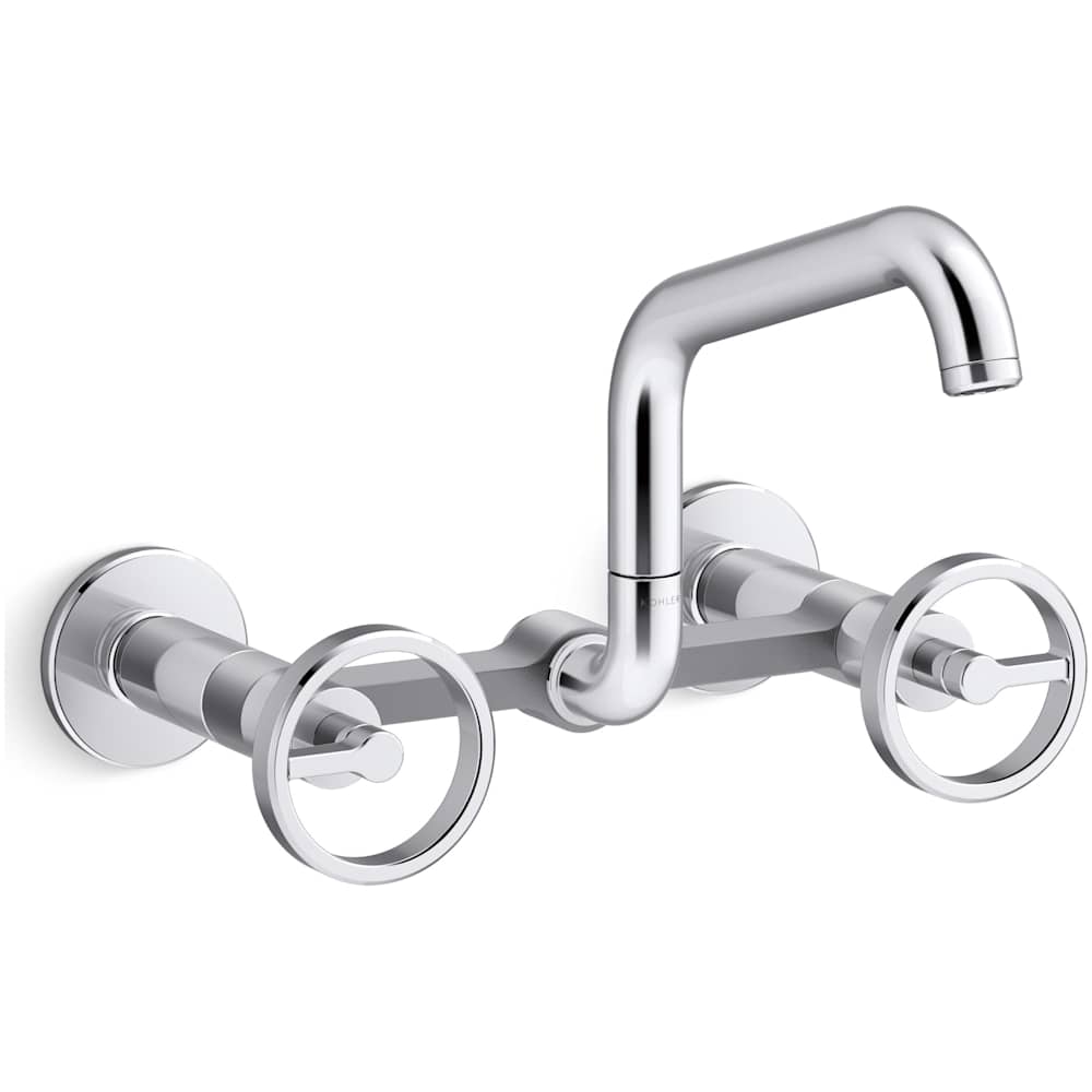 Billet 1.5 GPM Wall Mounted Widespread Bridge Kitchen Faucet