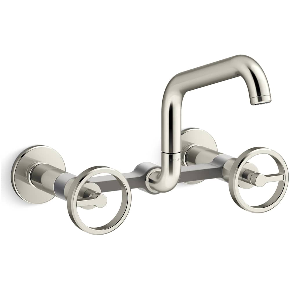 Billet 1.5 GPM Wall Mounted Widespread Bridge Kitchen Faucet