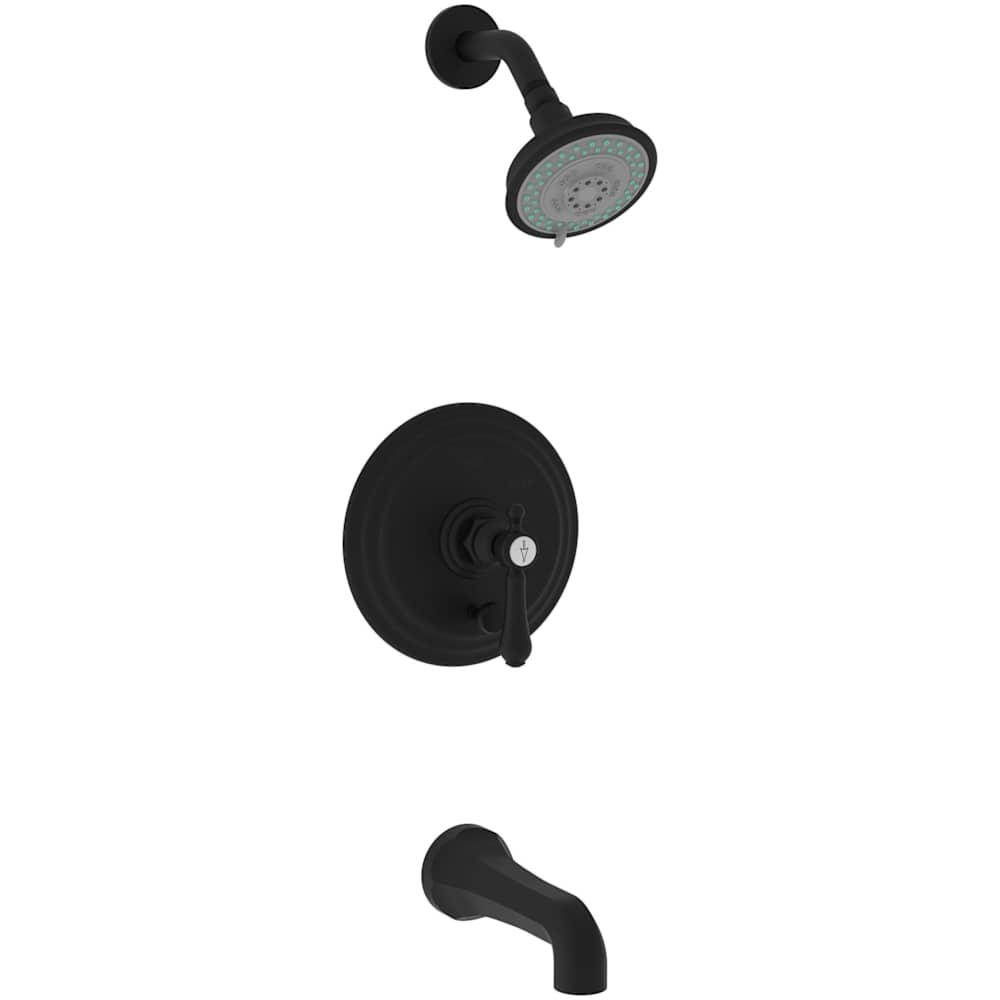 Chesterfield Single Handle Pressure Balanced Tub and Shower Trim with Single Function Shower Head and Metal Lever Handle