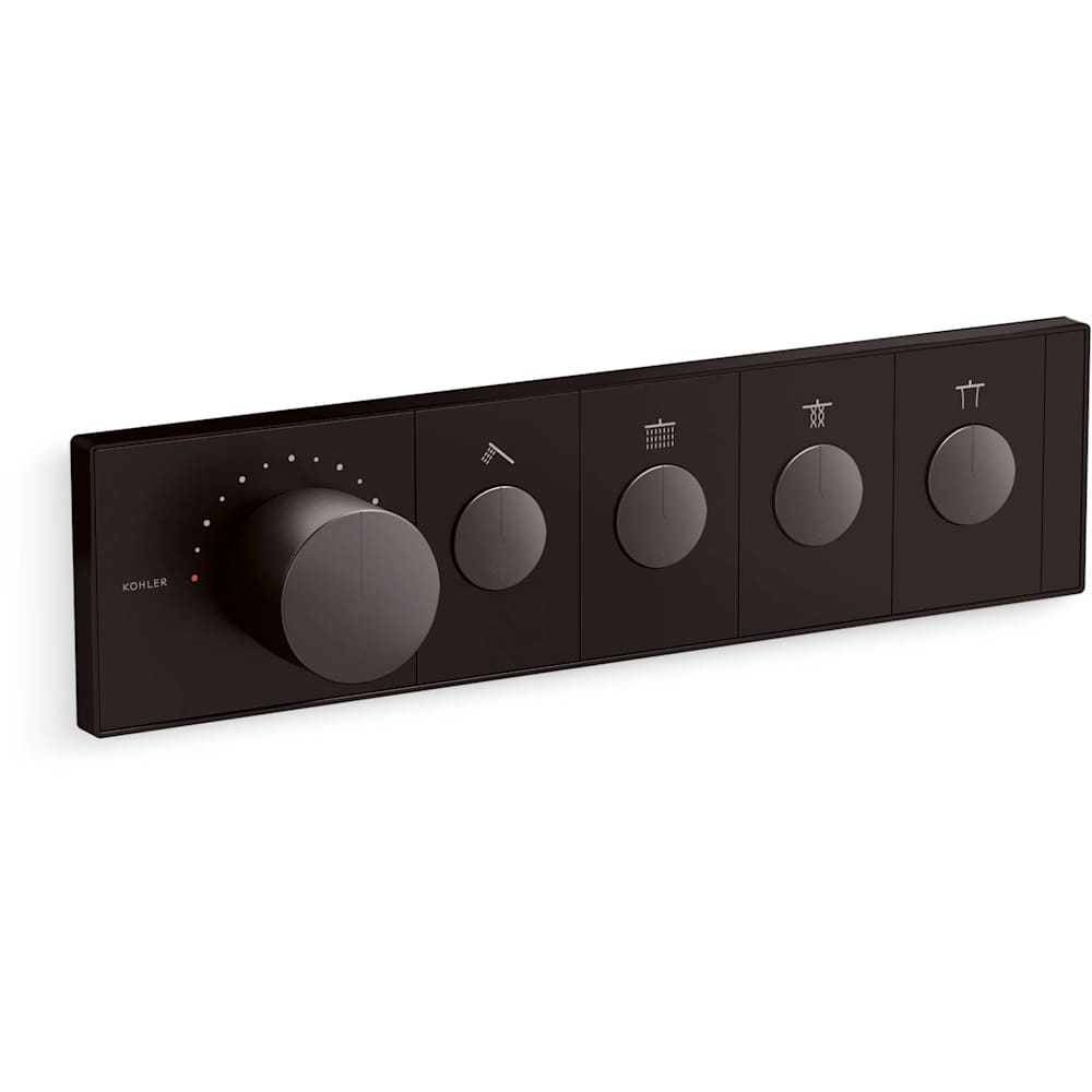 Anthem Four Function Thermostatic Valve Trim Only with Single Knob Handle, Integrated Diverter, and Volume Control - Less Rough In