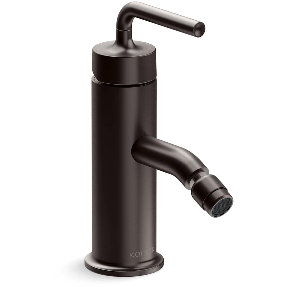Purist Single Hole Bidet Faucet with Single Lever Handle and Pop-Up Drain Assembly