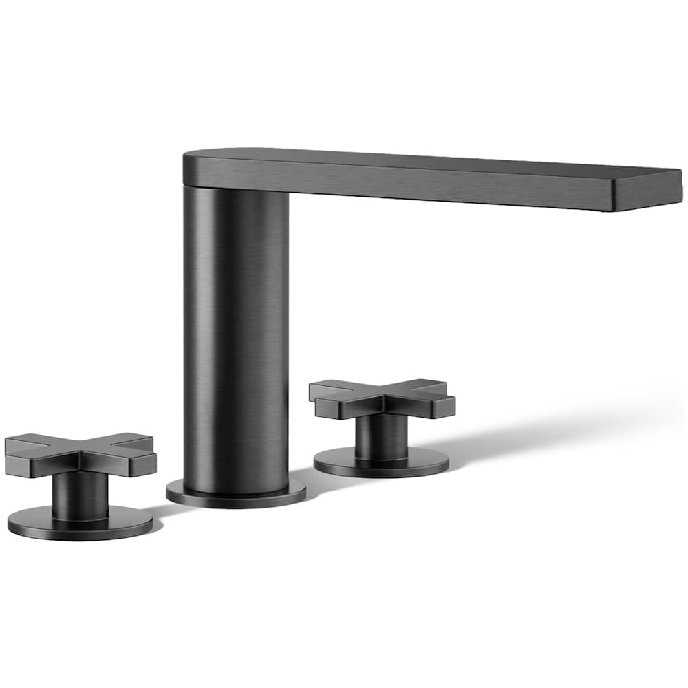 Composed Widespread Deck Mounted Roman Tub Filler with Cross Handles