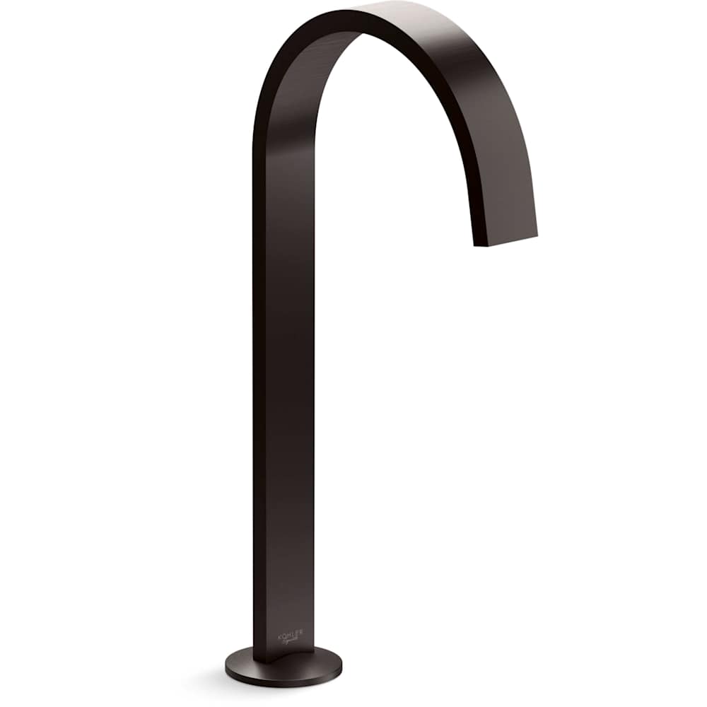 Components 1.2 GPM Vessel Widespread Bathroom Faucet with Ribbon Design Spout and Drain Assembly - Less Handles