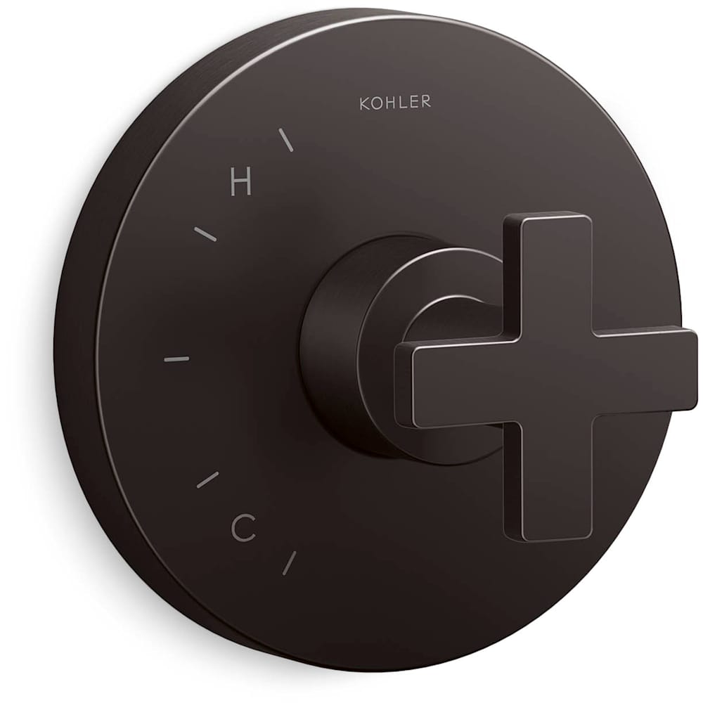 Composed Pressure Balanced Valve Trim Only with Single Cross Handle - Less Rough In