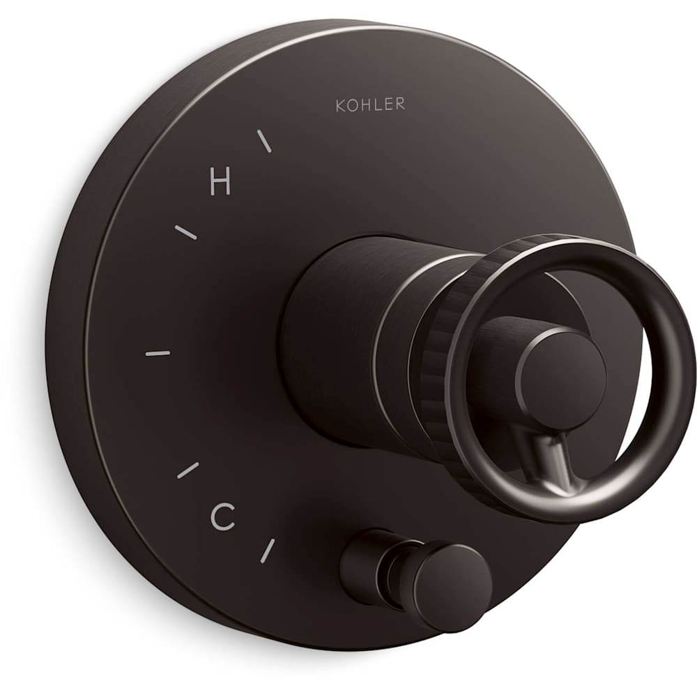 Components Single Function Pressure Balanced Valve Trim Only with Single Knob Handle and Integrated Diverter - Less Rough In