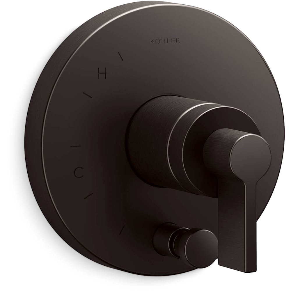 Components Two Function Pressure Balanced Valve Trim Only with Single Lever Handle and Integrated Diverter - Less Rough In