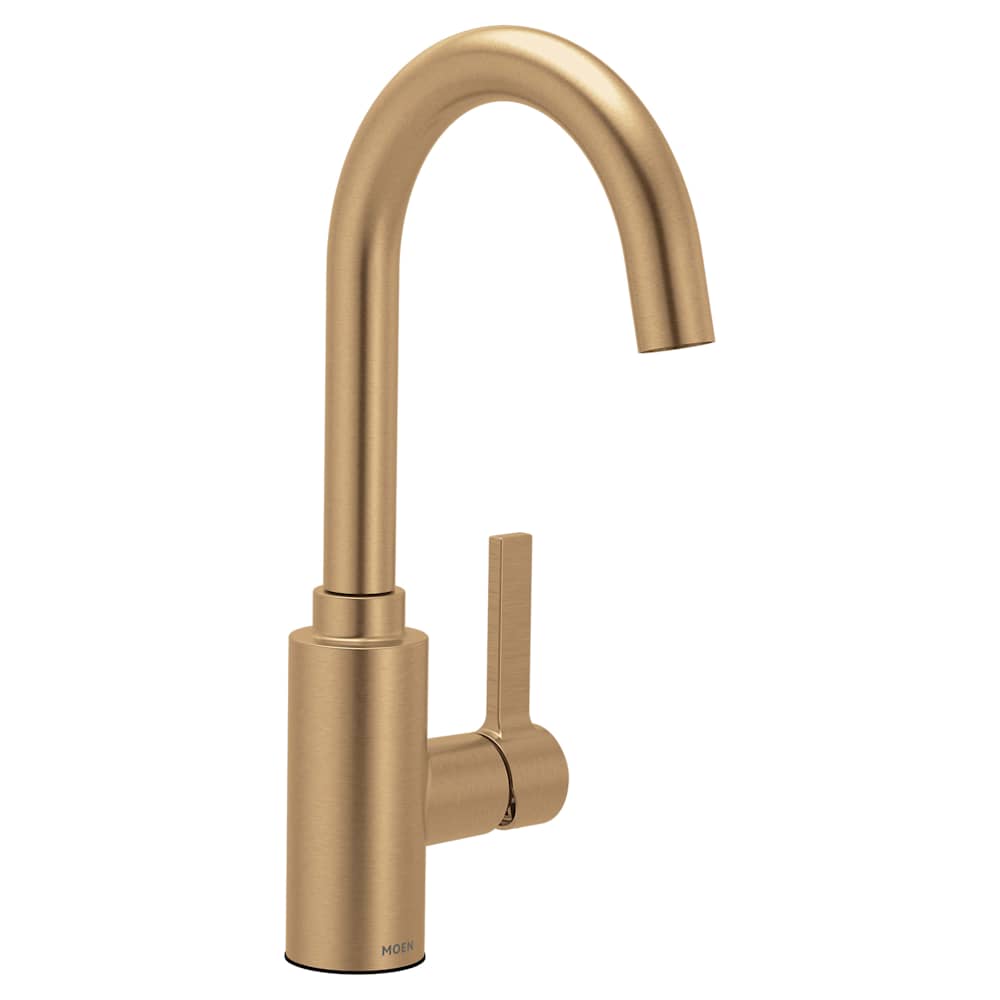 Moen Genta LX One-Handle High Arc Bar Faucet Bronzed Gold