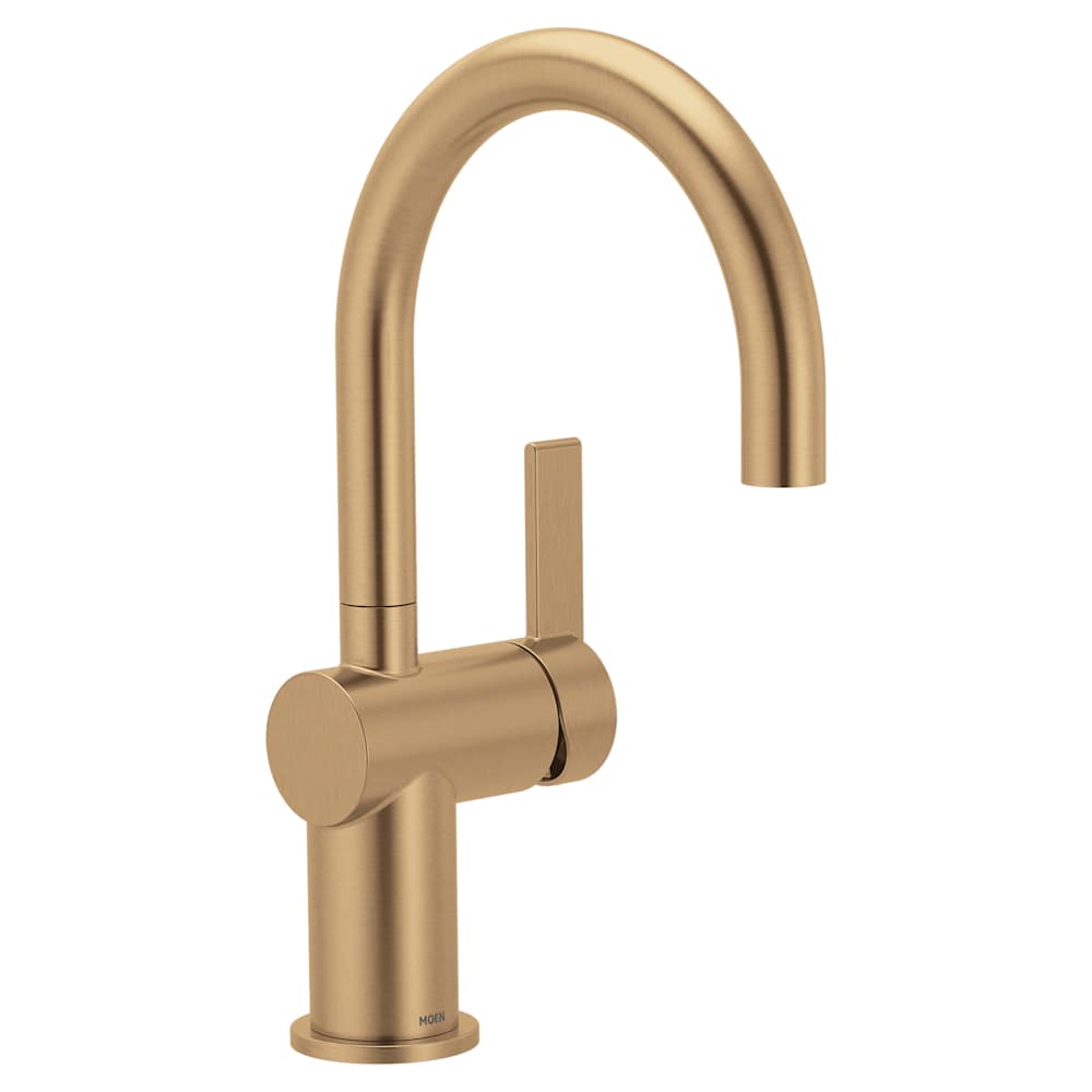 Moen Cia 1.5 GPM Single Hole Bar Faucet Bronzed Gold
