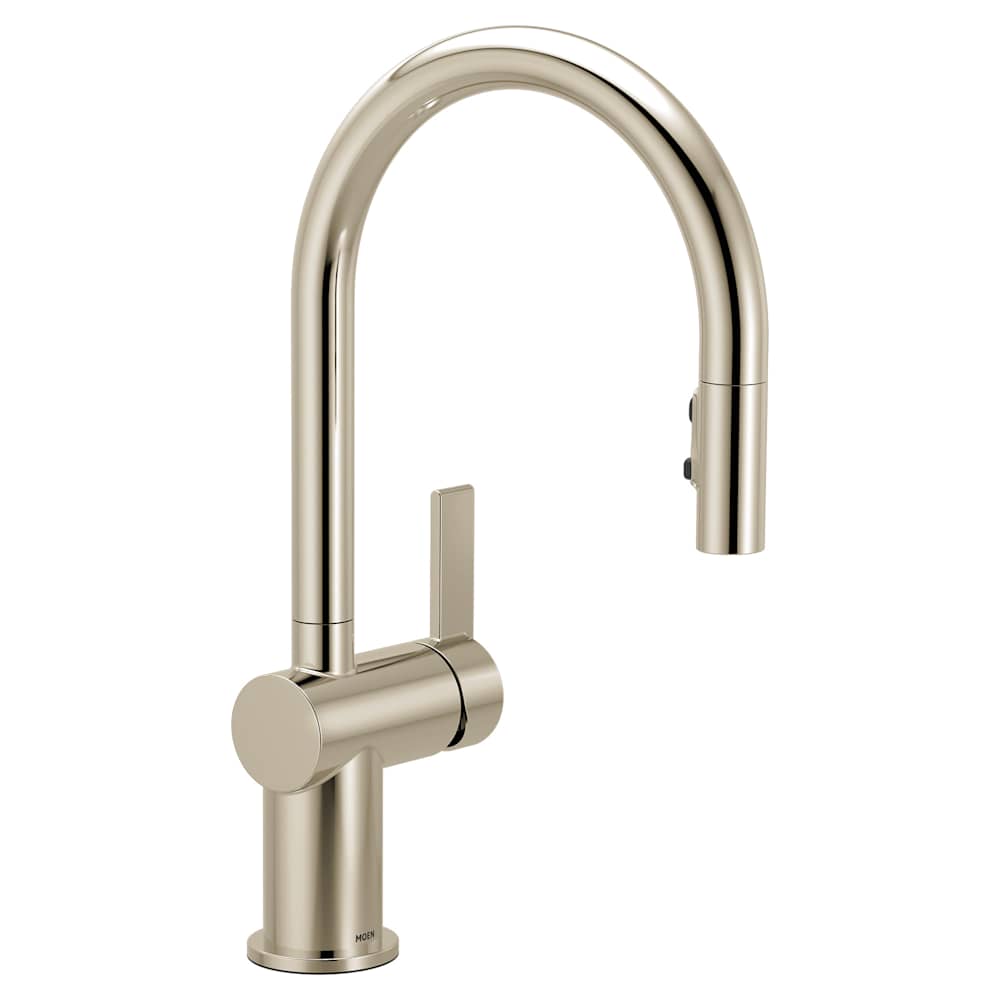 Moen Cia 1.5 GPM Single Hole Pull Down Kitchen Faucet Polished Nickel