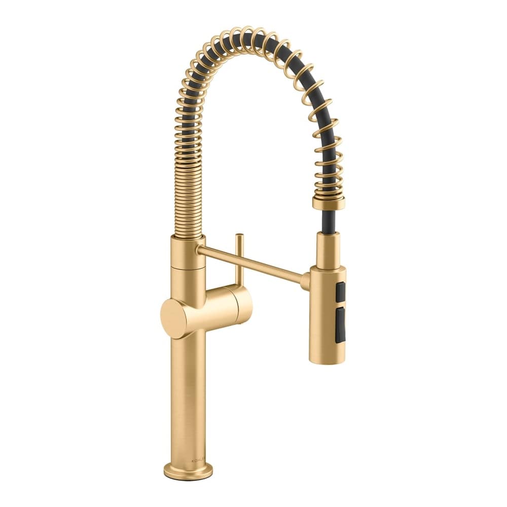 Crue Semi-Professional Single Hole Kitchen Faucet with Three-Function Spray Head