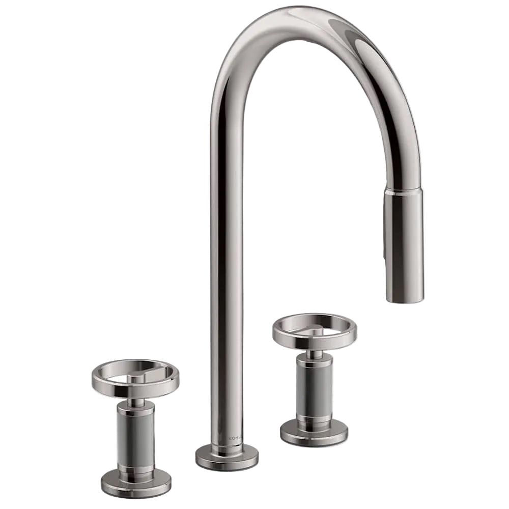 Billet 1.5 GPM Widespread Pull Down Kitchen Faucet - Includes Escutcheon