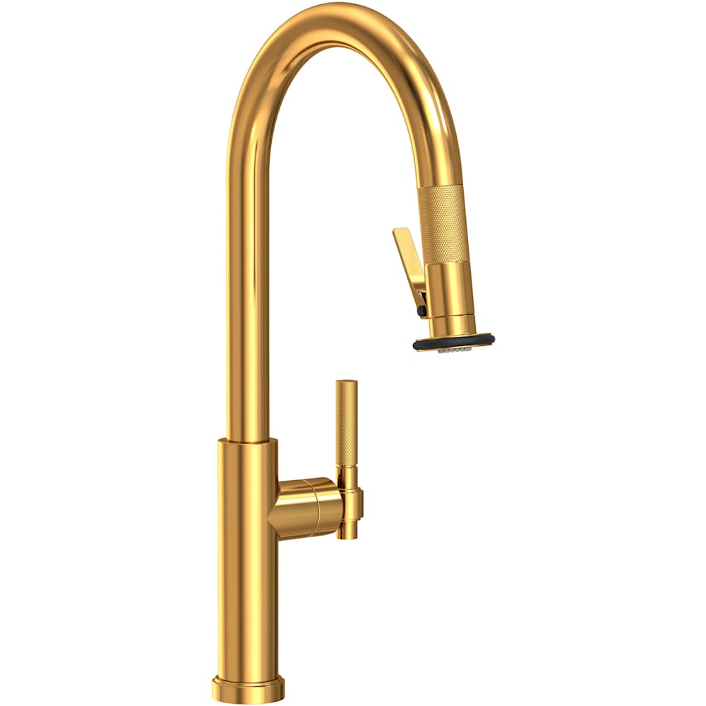 Muncy 1.8 GPM Single Hole Pull Down Kitchen Faucet with Knurled Lever Handle
