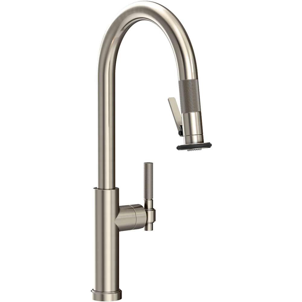 Muncy 1.8 GPM Single Hole Pull Down Kitchen Faucet with Knurled Lever Handle