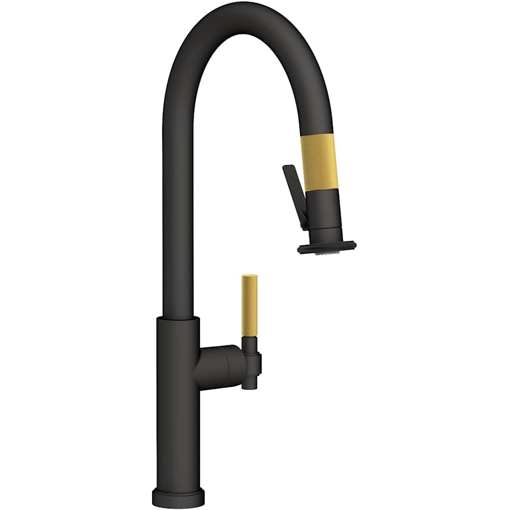 Muncy 1.8 GPM Single Hole Pull Down Kitchen Faucet with Knurled Lever Handle