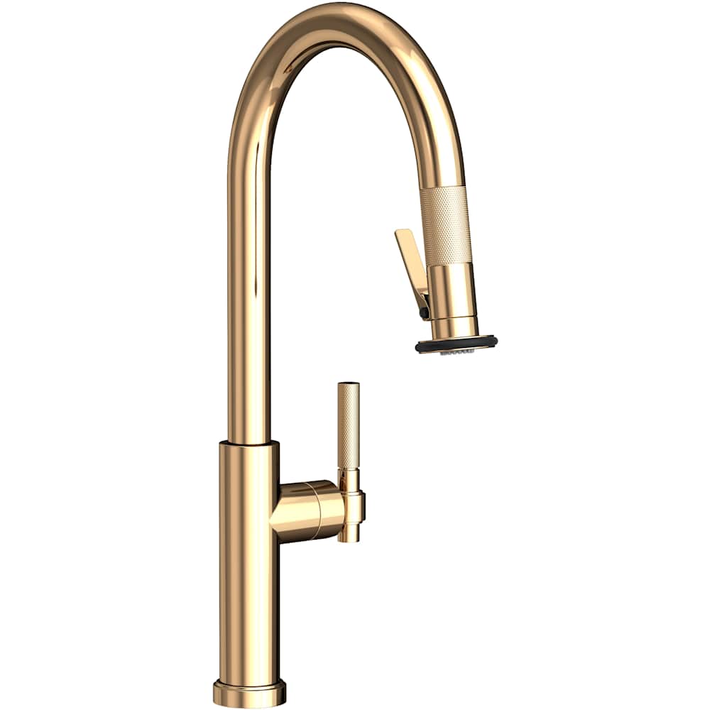 Muncy 1.8 GPM Single Hole Pull Down Kitchen Faucet with Knurled Lever Handle