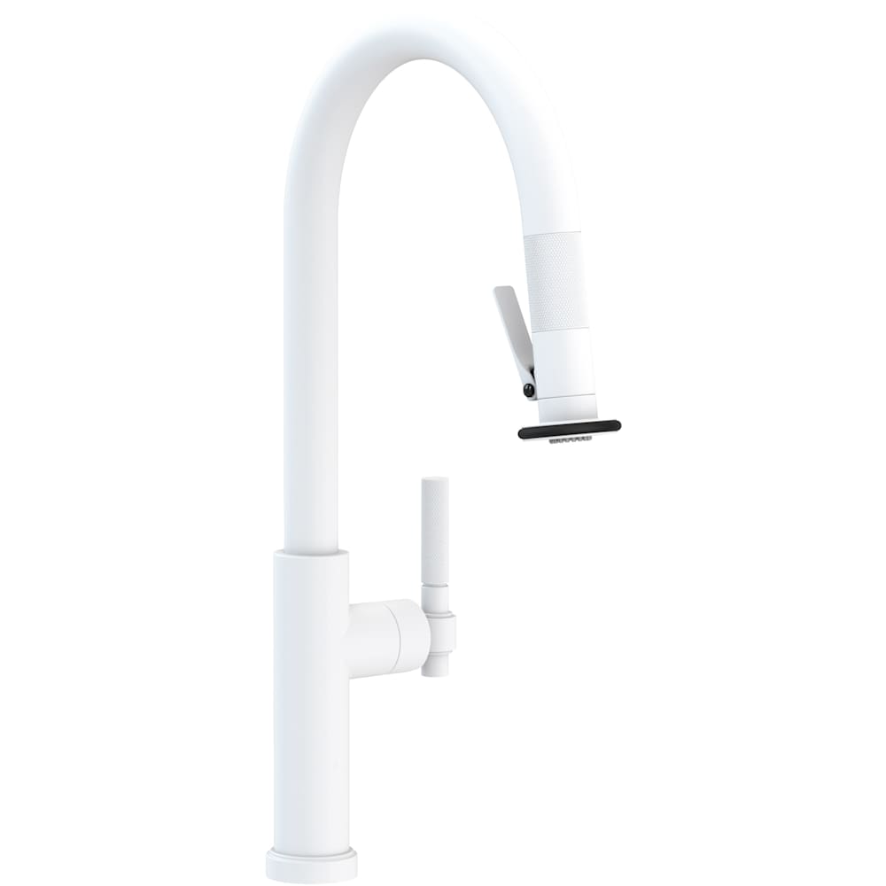 Muncy 1.8 GPM Single Hole Pull Down Kitchen Faucet with Knurled Lever Handle