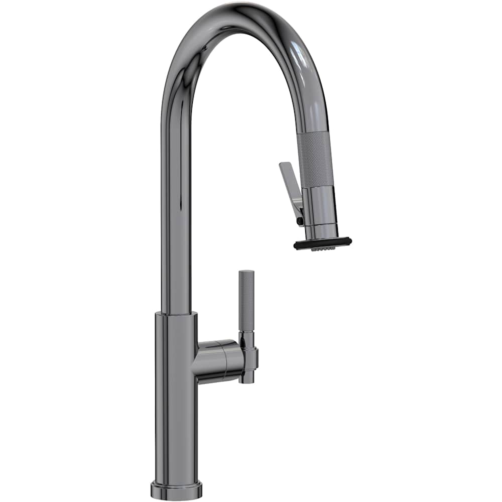 Muncy 1.8 GPM Single Hole Pull Down Kitchen Faucet with Knurled Lever Handle