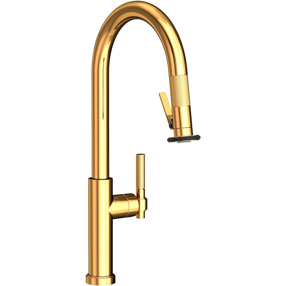 Muncy 1.8 GPM Single Hole Pull Down Kitchen Faucet with Knurled Lever Handle