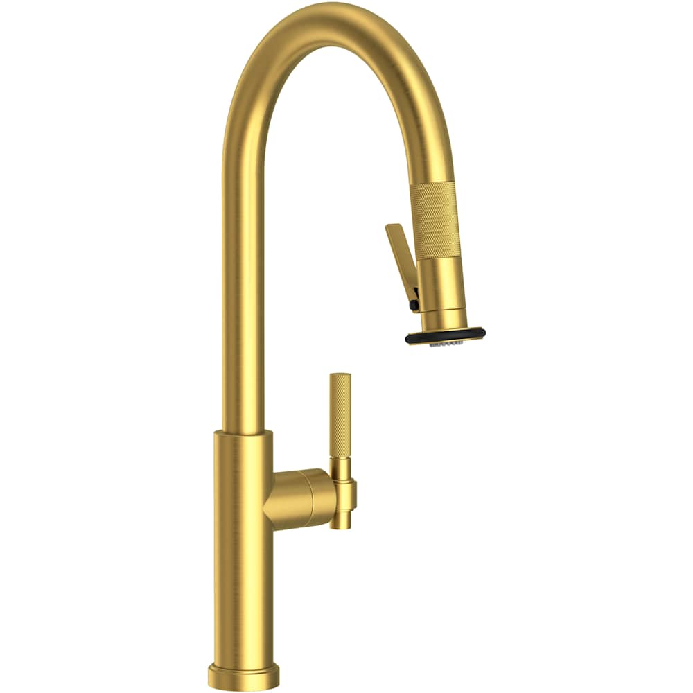 Muncy 1.8 GPM Single Hole Pull Down Kitchen Faucet with Knurled Lever Handle