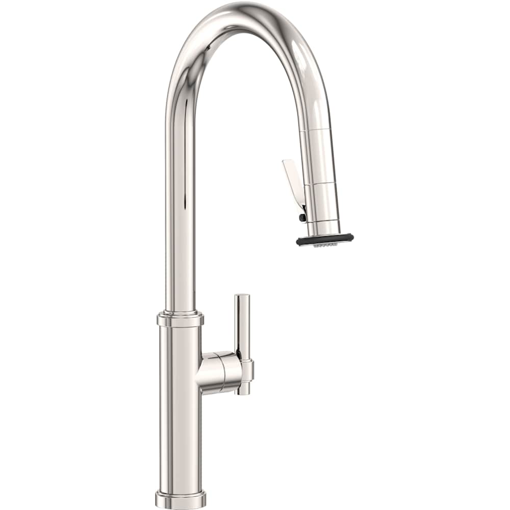 Seager 1.8 GPM Single Hole Pull Down Kitchen Faucet with Single Lever Handle