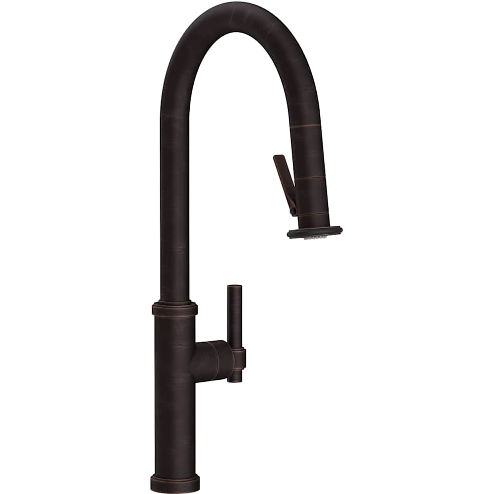 Seager 1.8 GPM Single Hole Pull Down Kitchen Faucet with Single Lever Handle