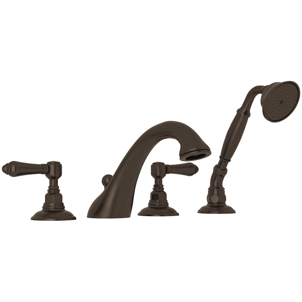 Acqui Deck Mounted Roman Tub Filler with Built-In Diverter - Includes Hand Shower