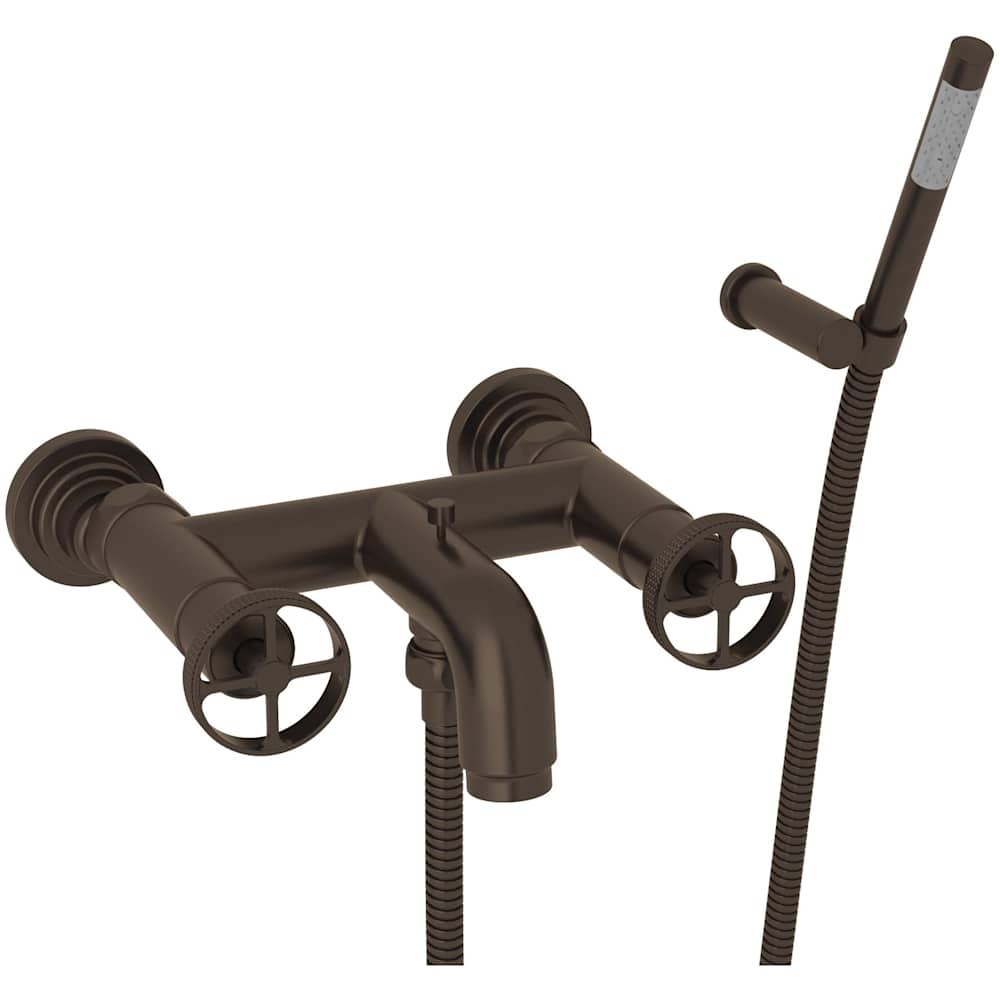 Campo Wall Mounted Tub Filler with Built-In Diverter - Includes Hand Shower