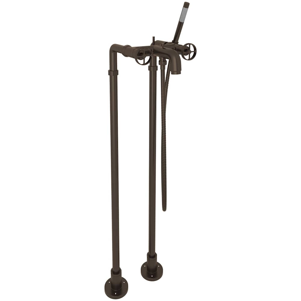 Campo Floor Mounted Tub Filler with Built-In Diverter - Includes Hand Shower