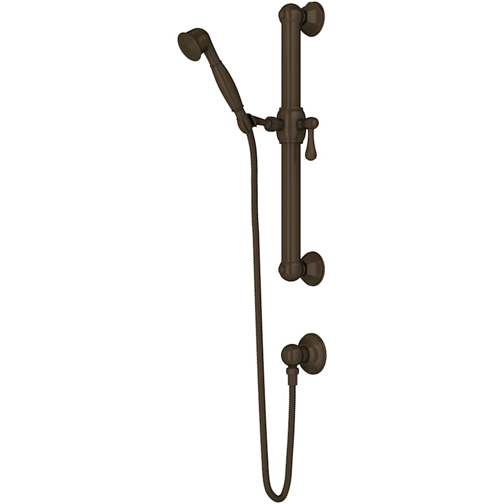Palladian 1.8 GPM Single Function Hand Shower Package - Includes Slide Bar, Hose, and Wall Supply
