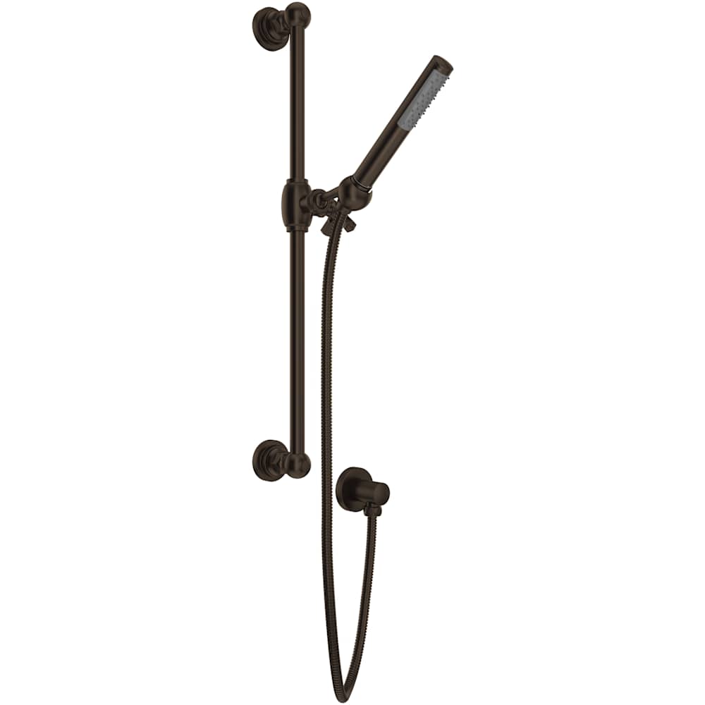 San Giovanni 1.8 GPM Single Function Hand Shower Package - Includes Slide Bar, Hose, and Wall Supply
