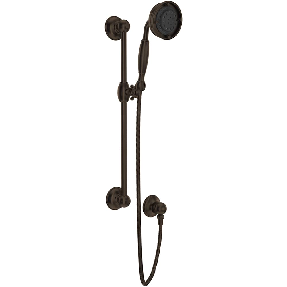 Spa Shower 1.8 GPM Multi Function Hand Shower Package - Includes Slide Bar, Hose, and Wall Supply