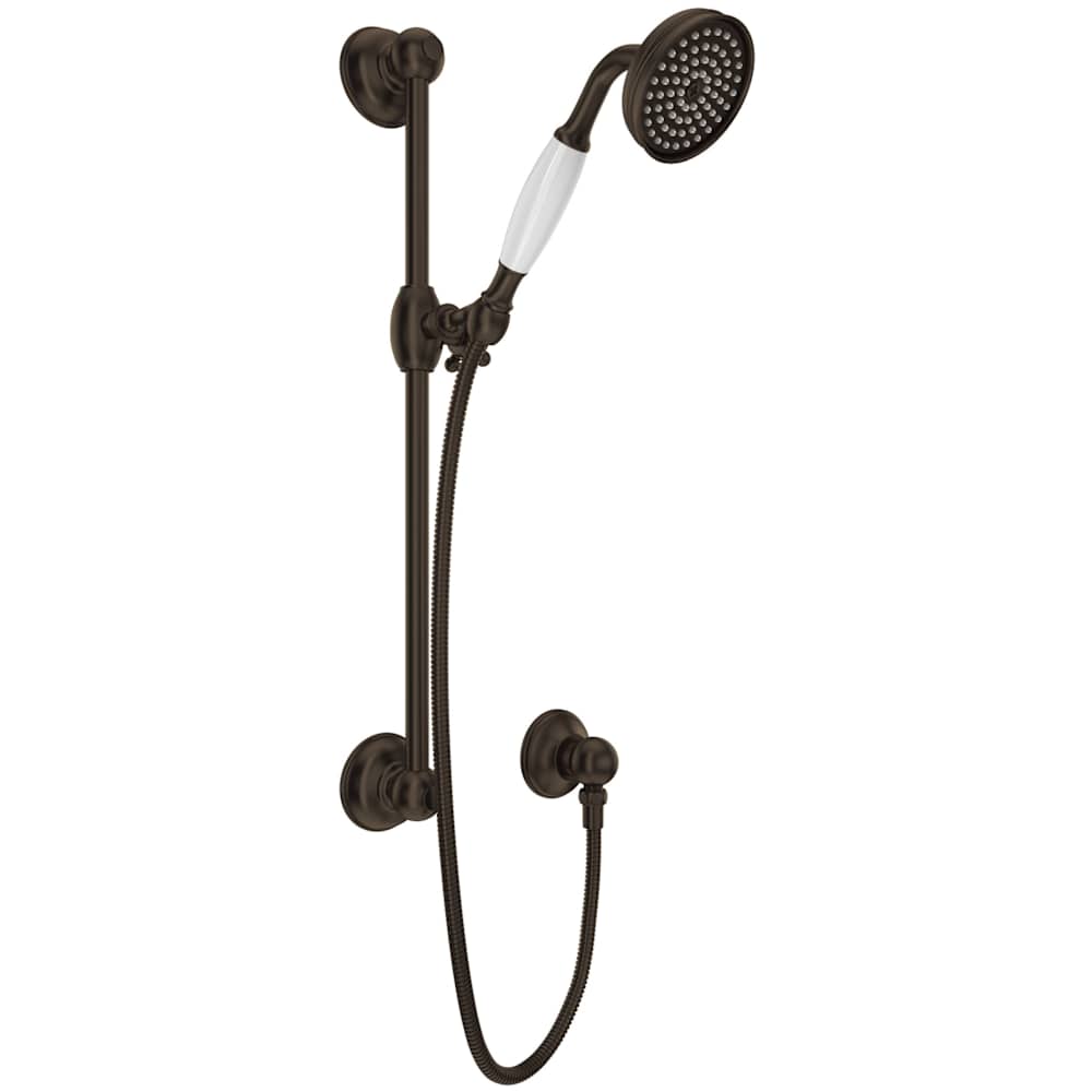 Spa Shower 1.8 GPM Single Function Hand Shower Package - Includes Slide Bar, Hose, and Wall Supply