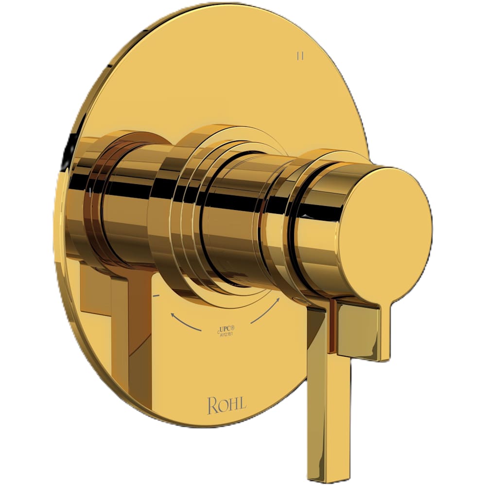 Lombardia Three Independent Function Thermostatic Valve Trim Only with Single Lever Handle, Integrated Diverter, and Volume Control - Less Rough In