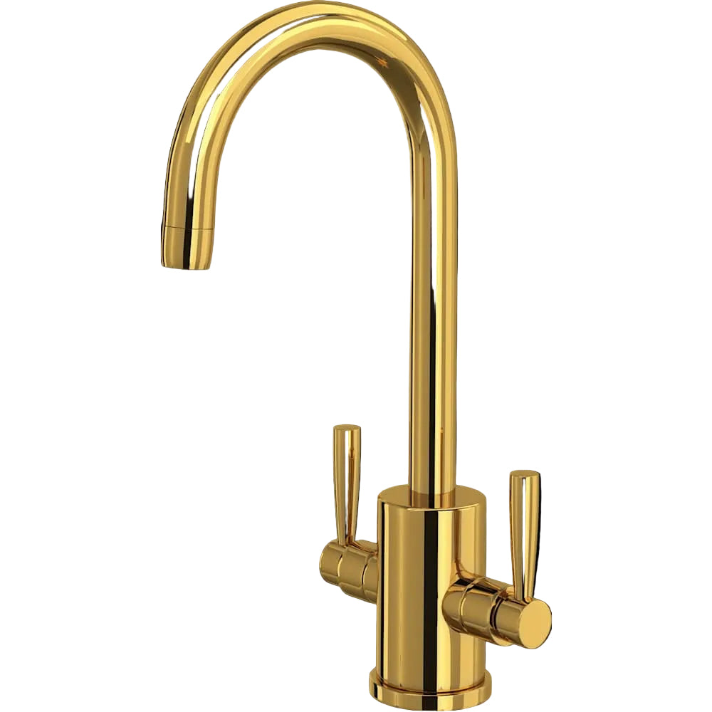 Perrin and Rowe Holborn 1.8 GPM Deck Mounted Single Hole Faucet with Two Lever Metal Handles