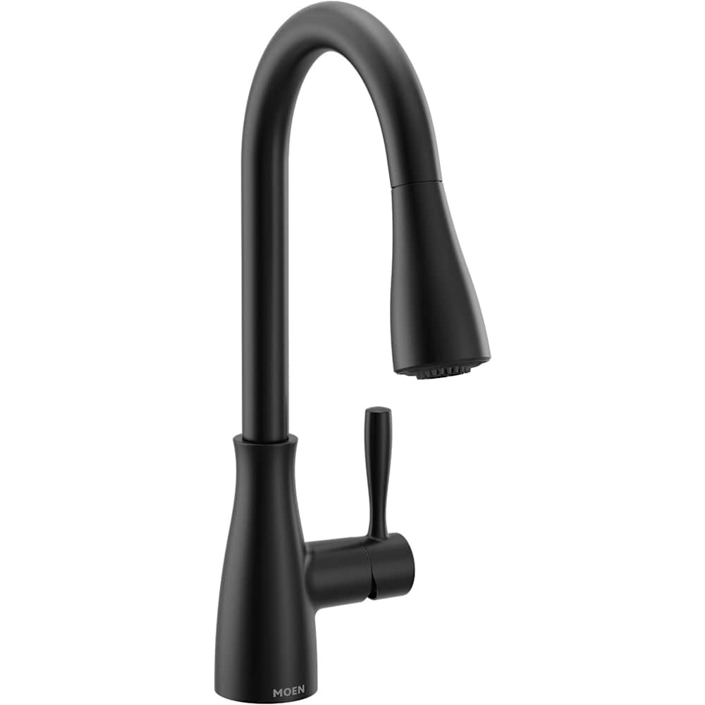 Moen Elbur 1.5 GPM Single Hole Kitchen Faucet Matte Black